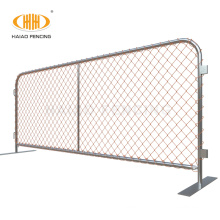 Chain link wire galvanized crowd control barrier